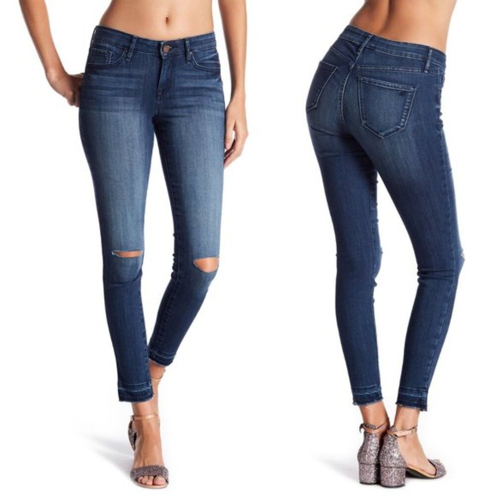 William Rast Raw Hem Destructed Skinny Ankle Currently Jeans Size 27